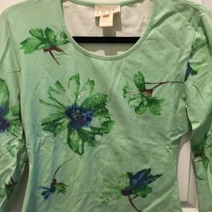 Cache beaded top with Spandex